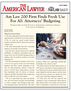 Am Law 200 Firm Finds Fresh Use For AI